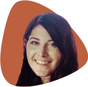 Alli Alosa, smiling, with long dark hair.