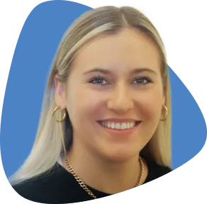 Catherine Lavery, smiling, with blonde hair.