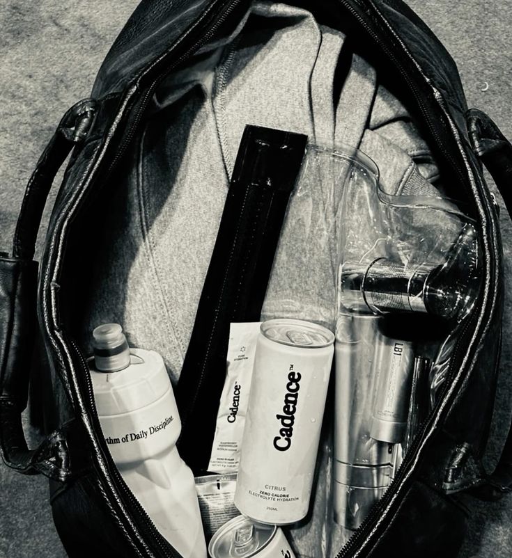 a sports bag with stuff